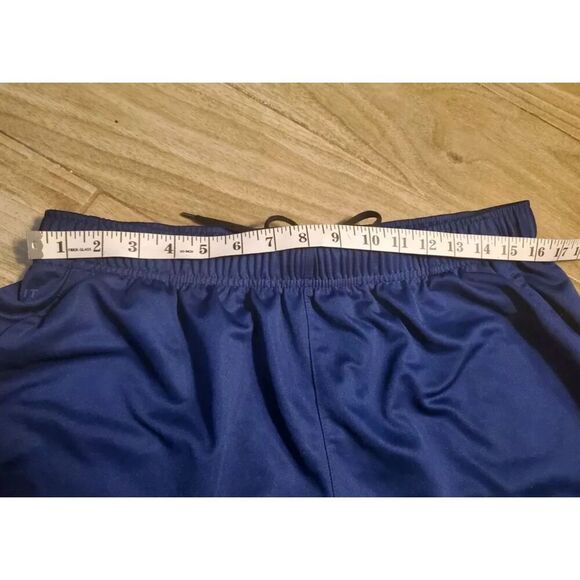 Nike Dri-fit Men's Shorts Navy Blue Drawstring XXL Embroidered Black Swoosh Logo - Picture 4 of 6